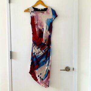 Asymmetrical Rachel Roy Paint Streak Style Dress in Size Small